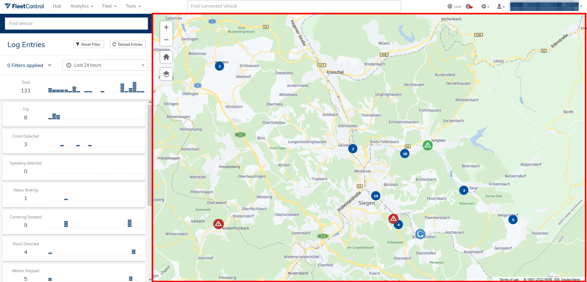 Fleet Log Map